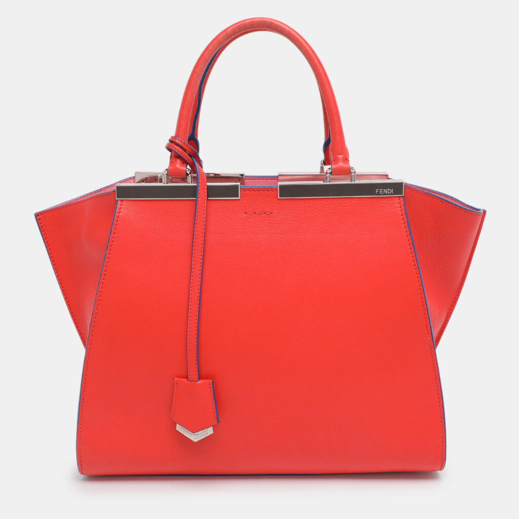 Fendi Orange/Blue Leather Medium 3Jours Tote Fendi Orange/Blue Leather Medium 3Jours Tote