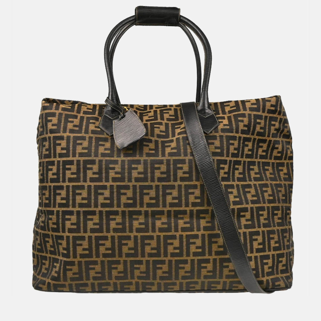 Fendi Brown Zucca Canvas Tote Bag