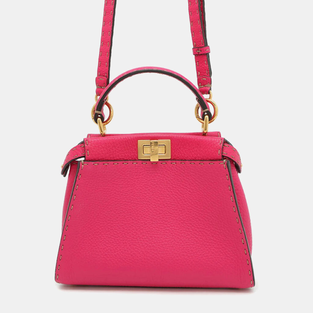 Fendi Selleria Peekaboo 2wayBag Pink Leather Size Mini Fendi Selleria Peekaboo 2wayBag Pink Leather Size Mini