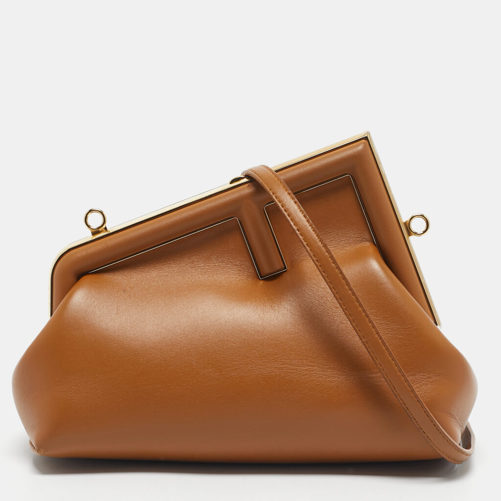 Fendi Brown Leather Small First Shoulder Bag Fendi Brown Leather Small First Shoulder Bag