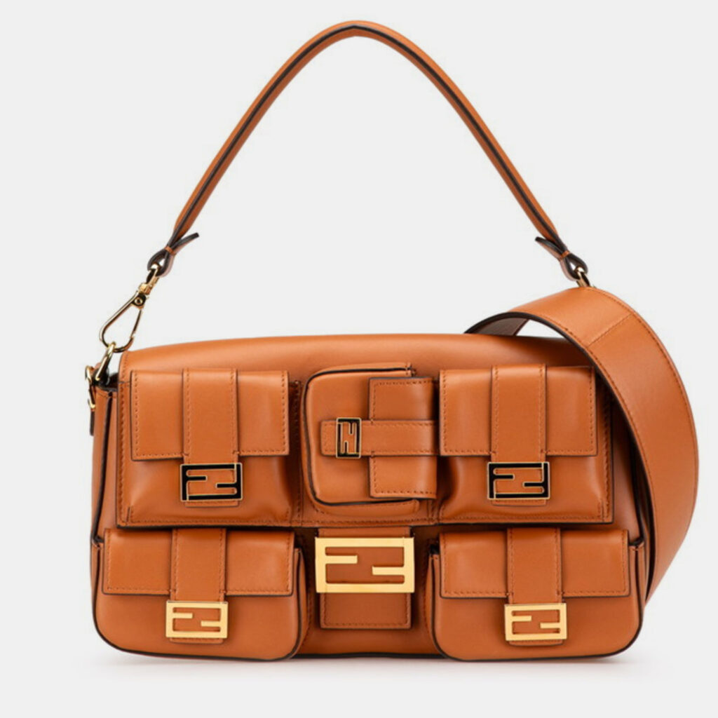Fendi Baguette Brown Leather Shoulder Bag Fendi Baguette Brown Leather Shoulder Bag