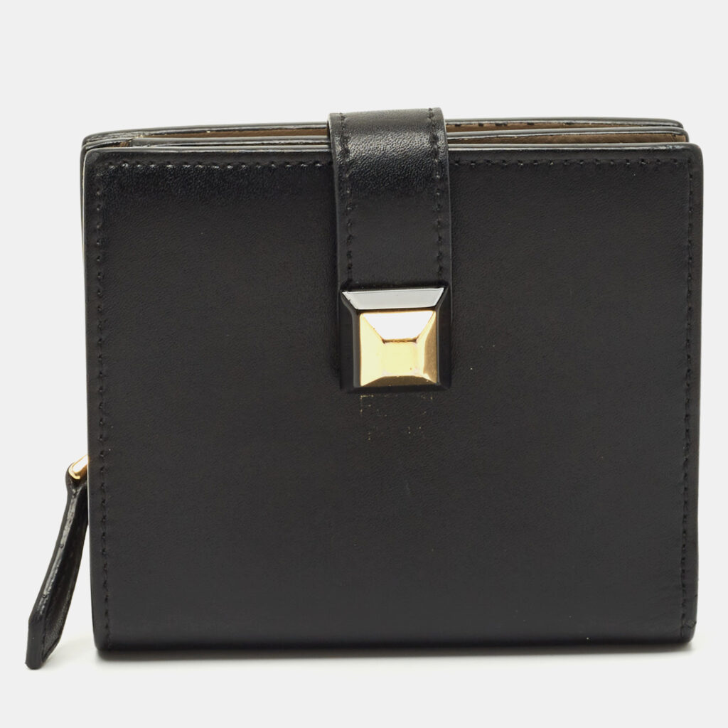 Fendi Black Leather Accordion Flap Bifold Wallet Fendi Black Leather Accordion Flap Bifold Wallet