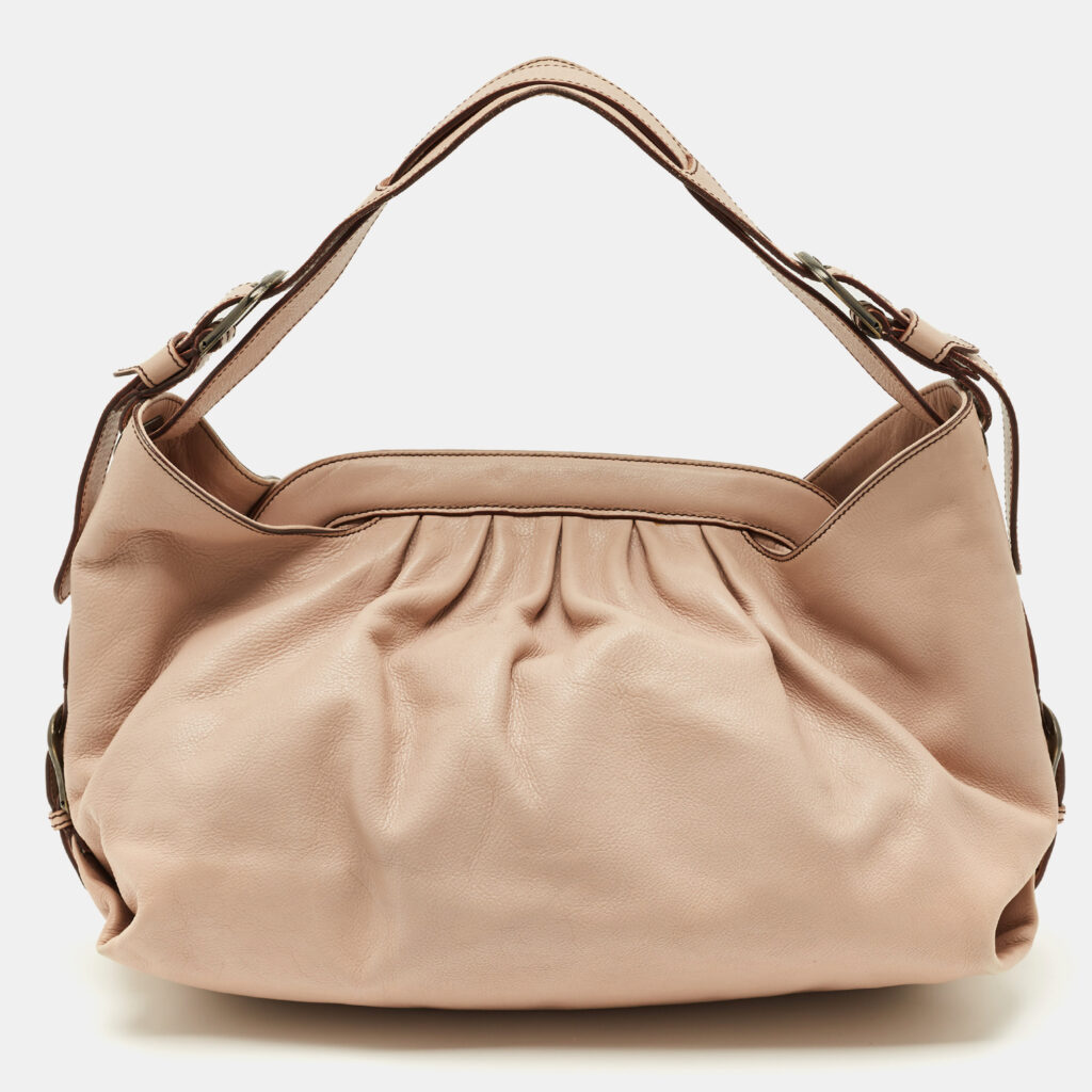 Fendi Rose Poudre Leather Doctor B Hobo