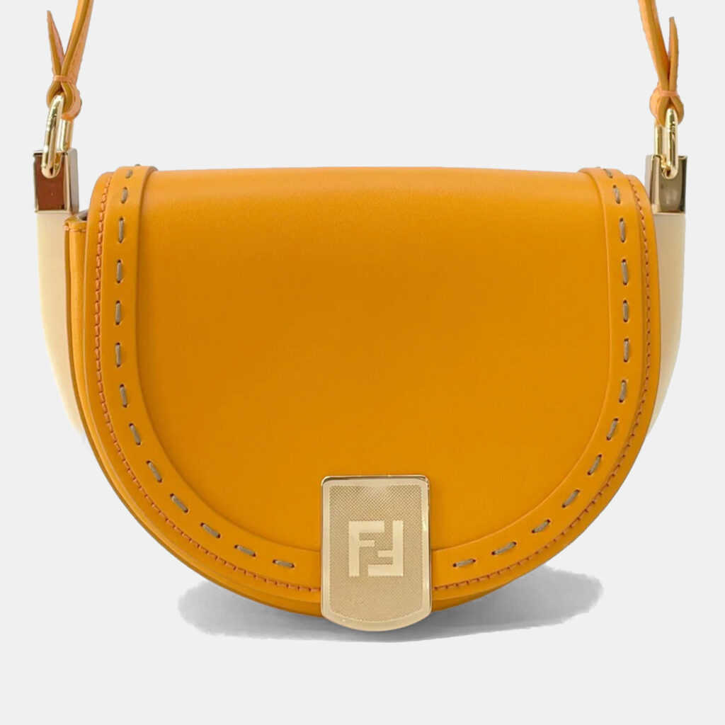 Fendi Moonlight Orange Leather Shoulder Bag Fendi Moonlight Orange Leather Shoulder Bag