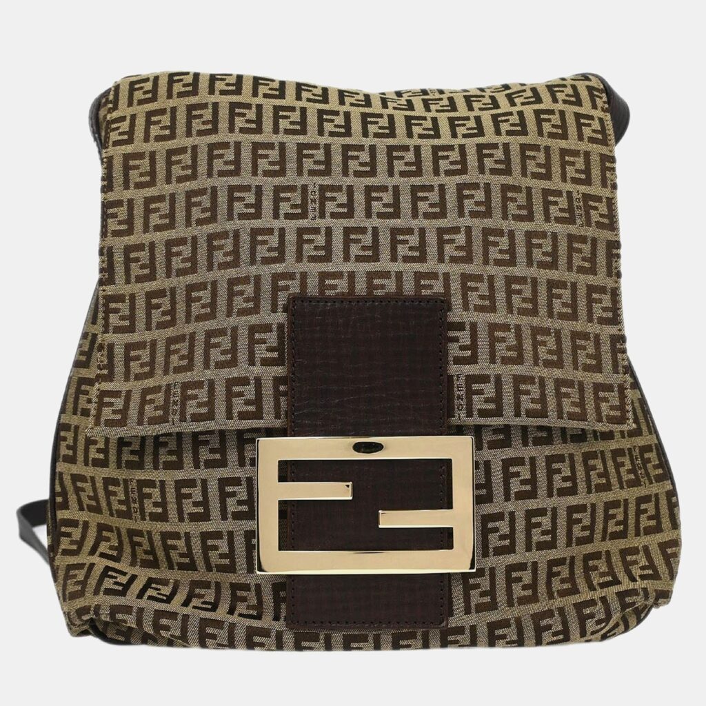 Fendi Brown Zucchino Shoulder Bag Fendi Brown Zucchino Shoulder Bag