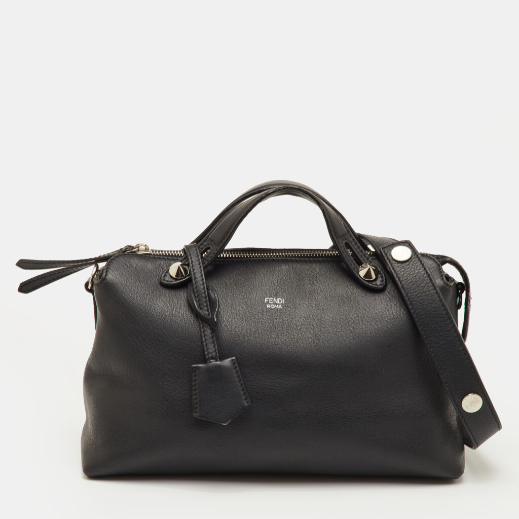 Fendi By The Way Medium Black Leather Shoulder Bag