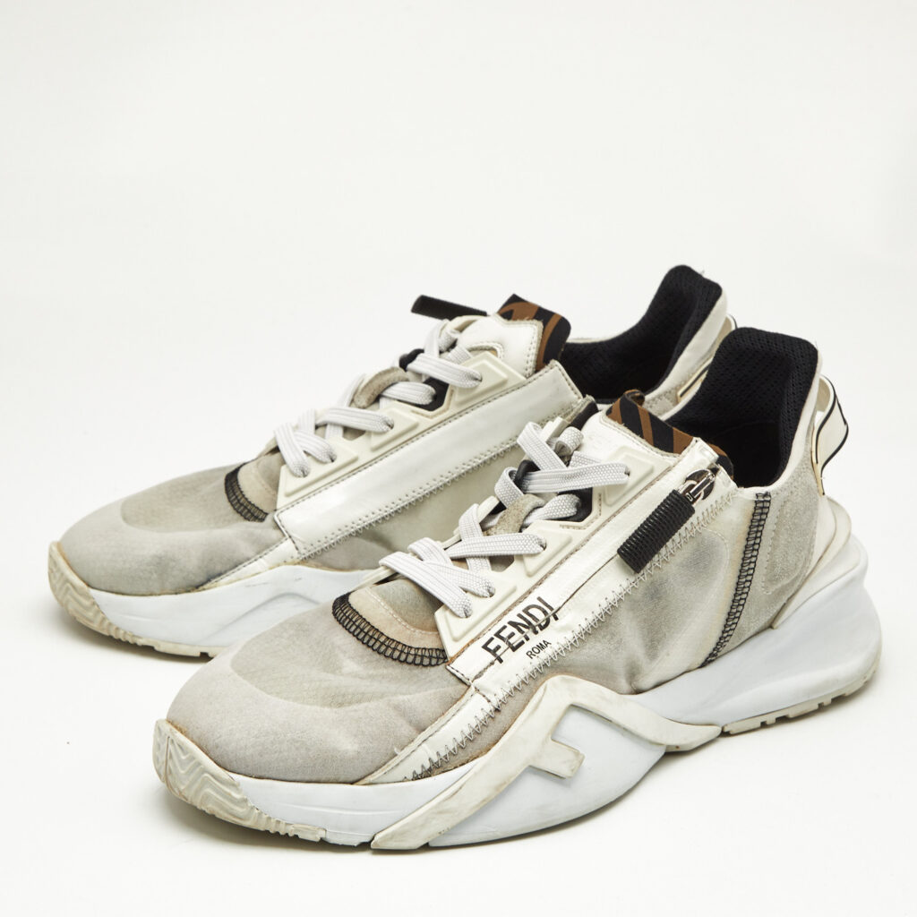Fendi White Mesh and Suede Flow Sneakers Size 41 Fendi White Mesh and Suede Flow Sneakers Size 41
