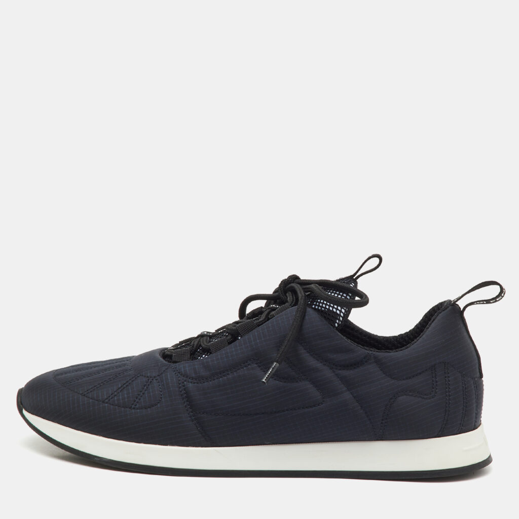 Fendi Navy Blue/Black Fabric FF Freedom Low Top Sneakers Size 38 Fendi Navy Blue/Black Fabric FF Freedom Low Top Sneakers Size 38
