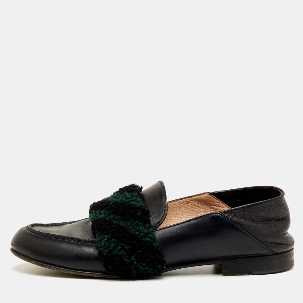 Fendi Multicolor Leather and Shearling Fur Flower Slip On Loafers Size 40 Fendi Multicolor Leather and Shearling Fur Flower Slip On Loafers Size 40
