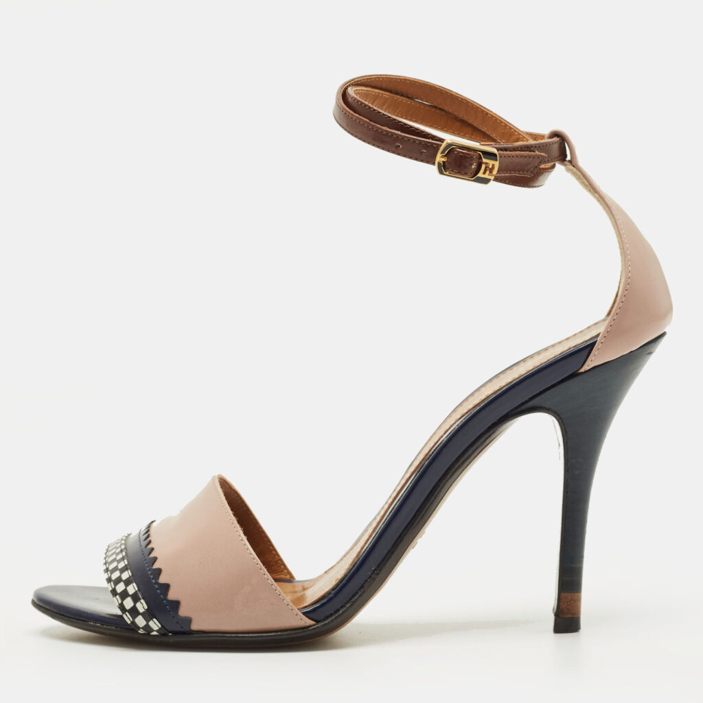 Fendi Size 35.5 Multicolor Leather Ankle Strap Sandals Fendi Size 35.5 Multicolor Leather Ankle Strap Sandals