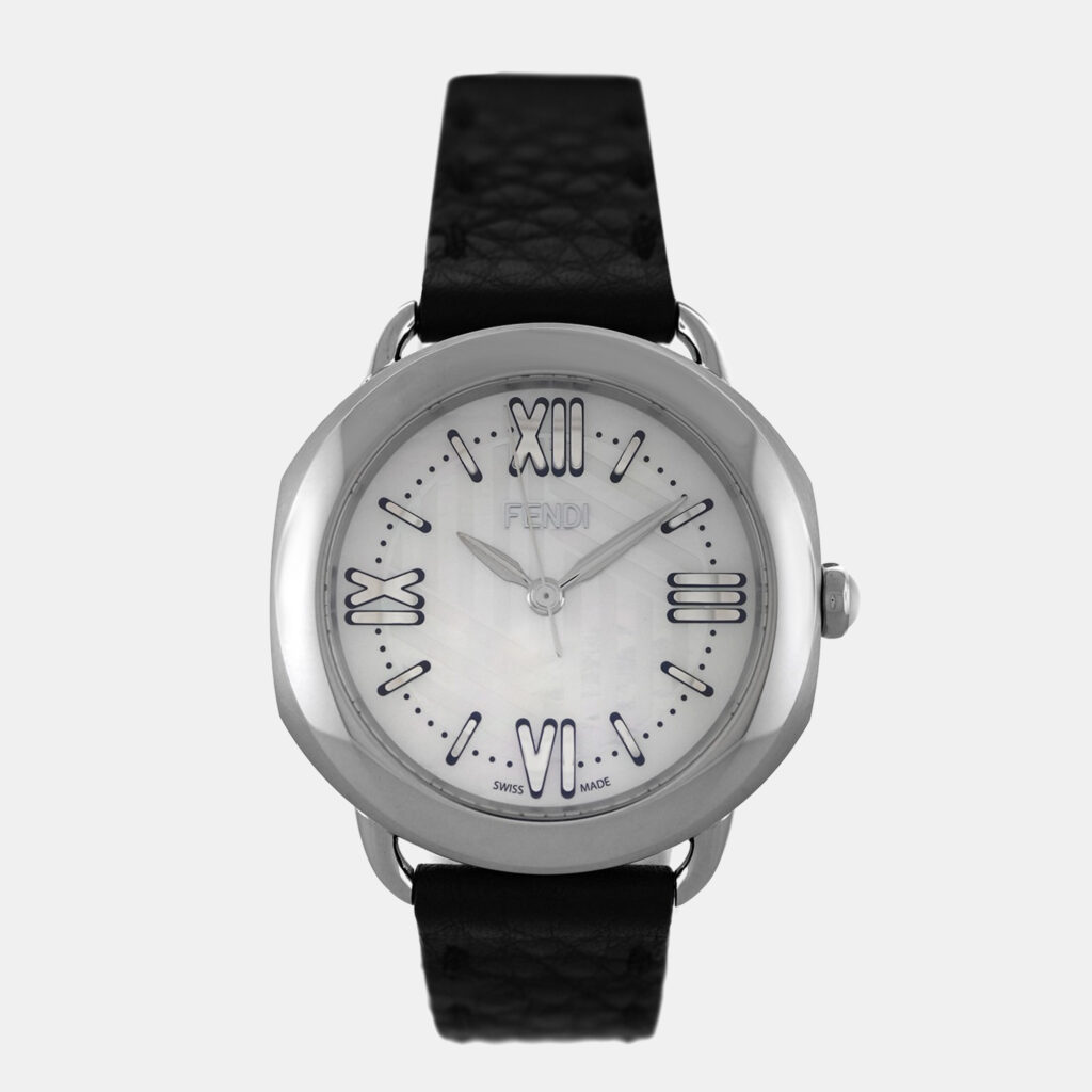 Fendi Selleria F8020345H0 Quartz Mother of Pearl Dial Stainless Steel Women's Wristwatch 36 mm Fendi Selleria F8020345H0 Quartz Mother of Pearl Dial Stainless Steel Women's Wristwatch 36 mm