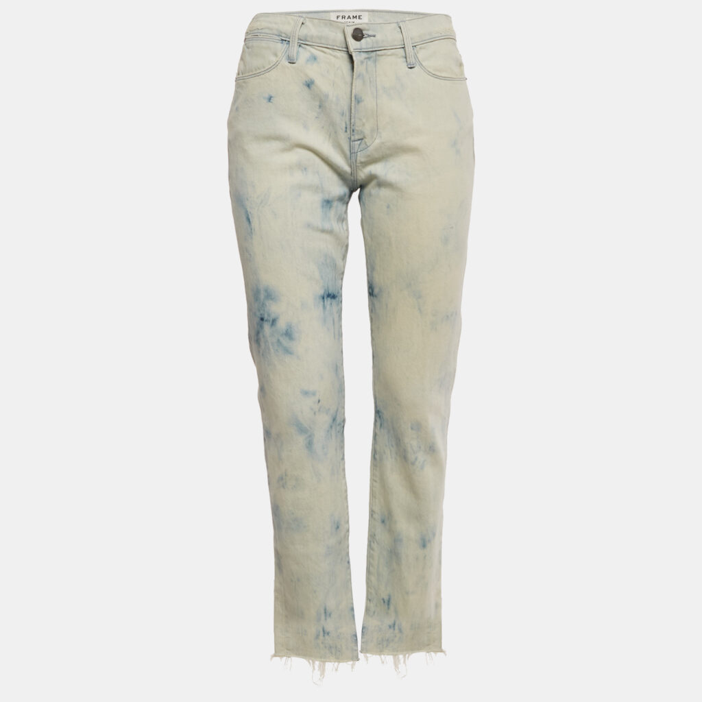 Frame Blue Denim Washed Skinny Le High Straight S/Waist 27"