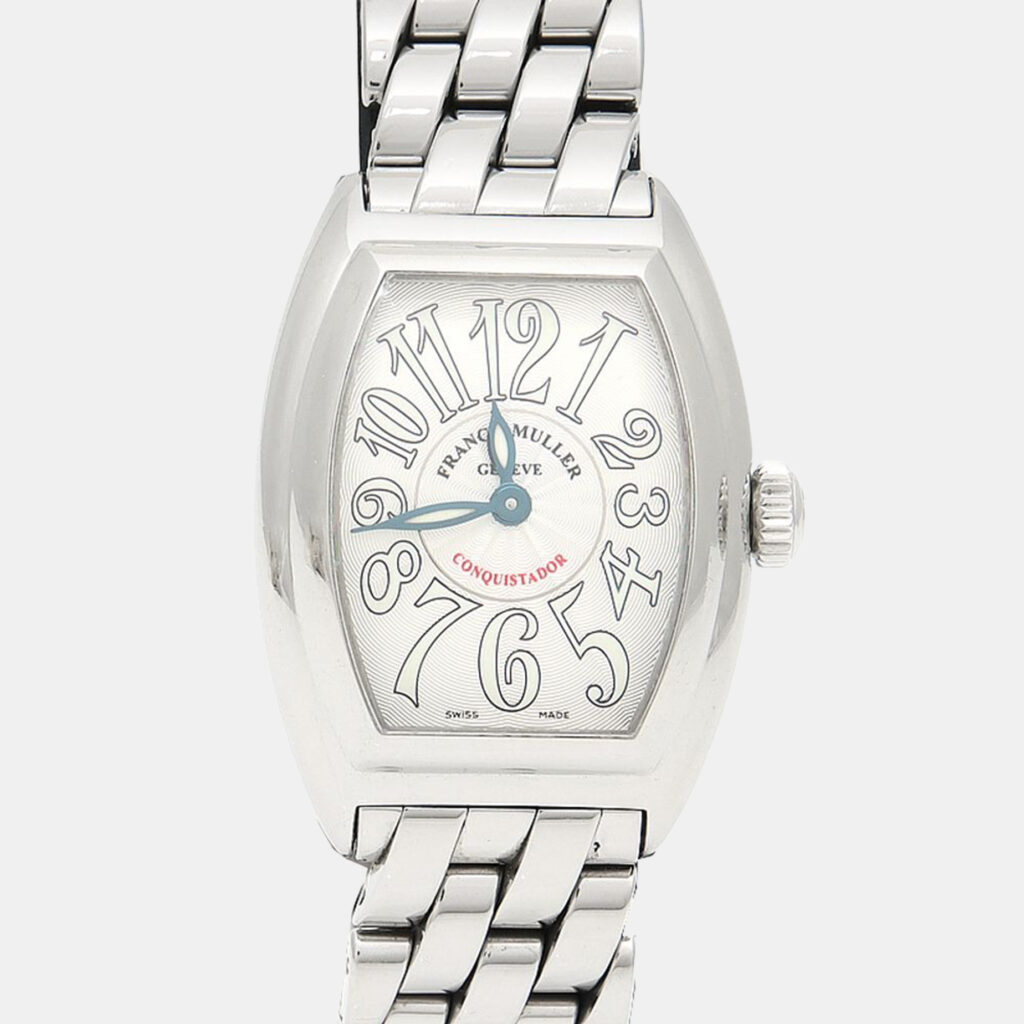 Franck Muller Conquistador Quartz Stainless Steel Women's Wristwatch 27 mm Franck Muller Conquistador Quartz Stainless Steel Women's Wristwatch 27 mm