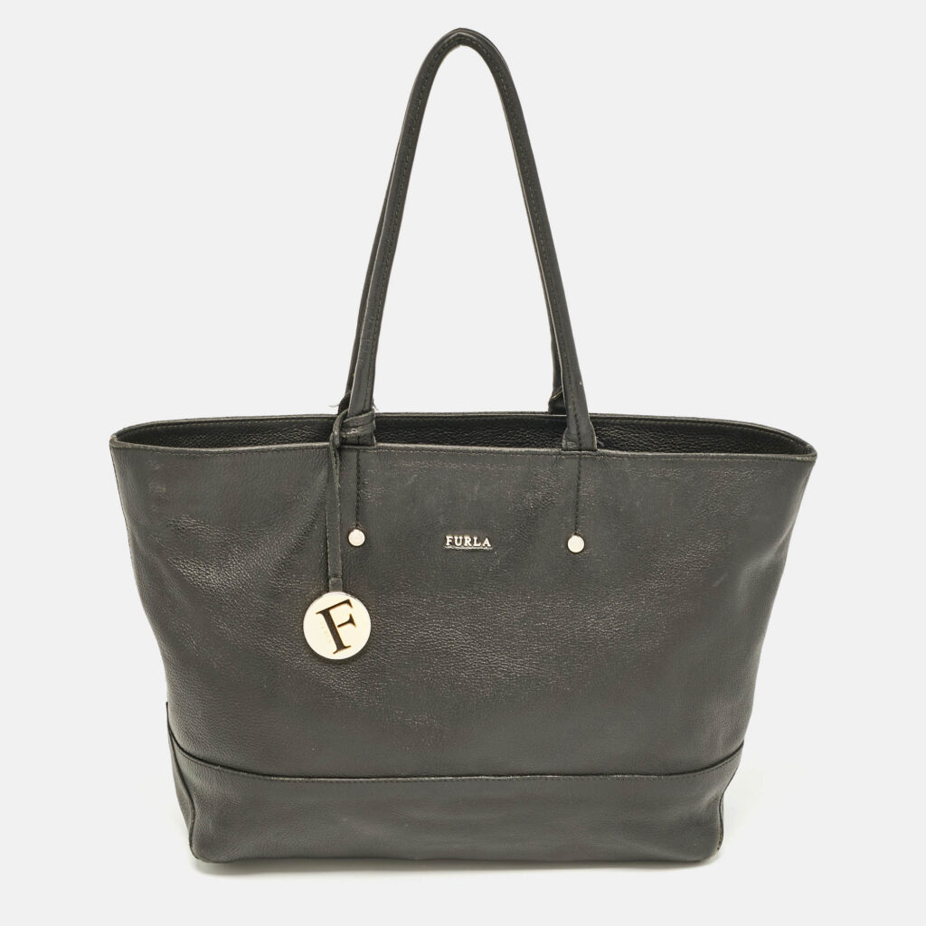Furla Black Leather Melissa Shopper Tote Furla Black Leather Melissa Shopper Tote