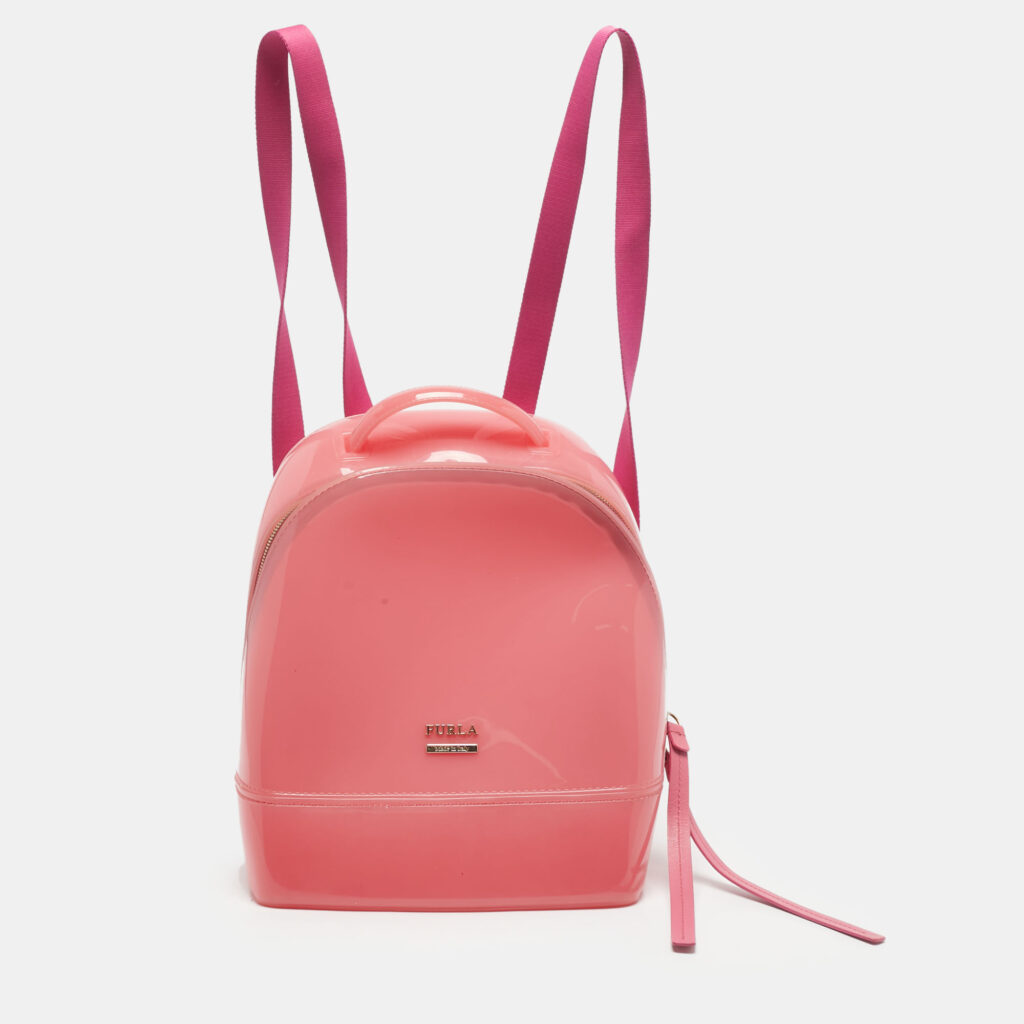 Furla Pink Rubber Candy Backpack Furla Pink Rubber Candy Backpack