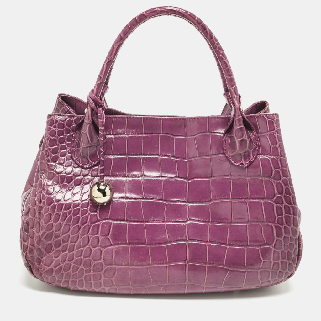 luxury-women-furla-used-handbags-p1216738-009-1.jpg Furla Purple Croc Embossed Leather Giselle Tote