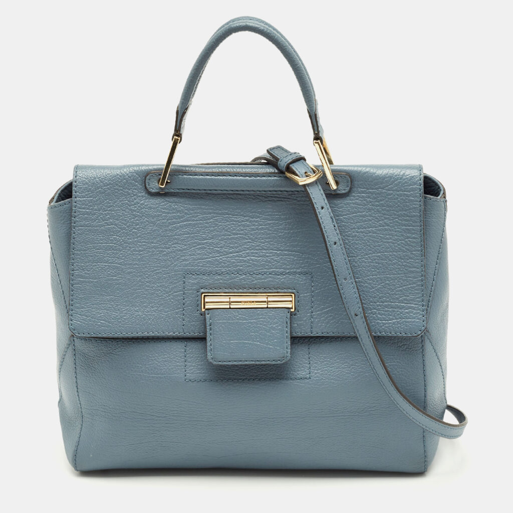 luxury-women-furla-used-handbags-p1245537-007-1.jpg Furla Blue Leather Artesia Creta Top Handle Bag