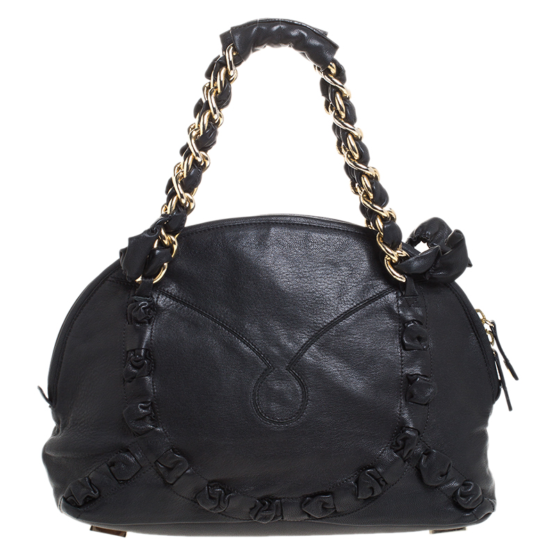 Gianfranco Ferre Black Leather Satchel Gianfranco Ferre Black Leather Satchel