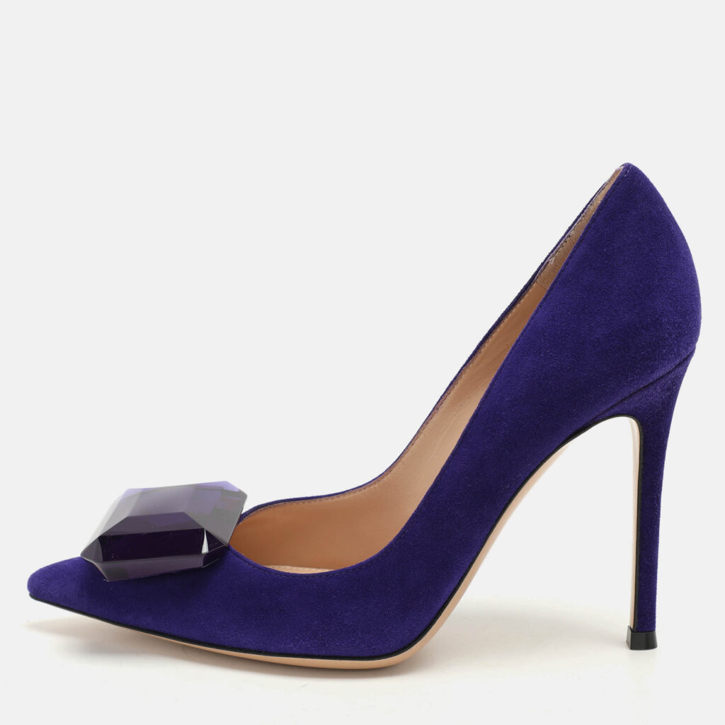 Gianvito Rossi Purple Suede Jaipur Pumps Size 36 Gianvito Rossi Purple Suede Jaipur Pumps Size 36