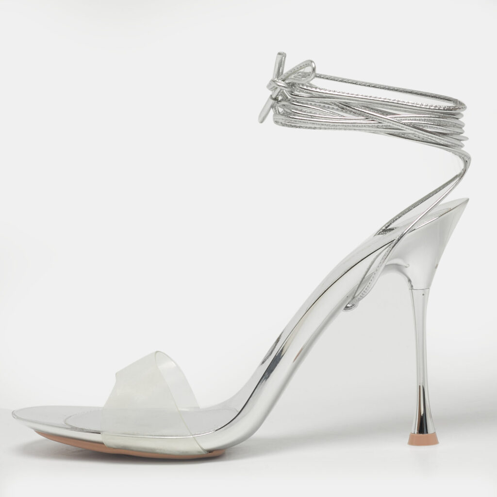 Gianvito Rossi Transparent PVC and Leather Spice Sandals Size 40