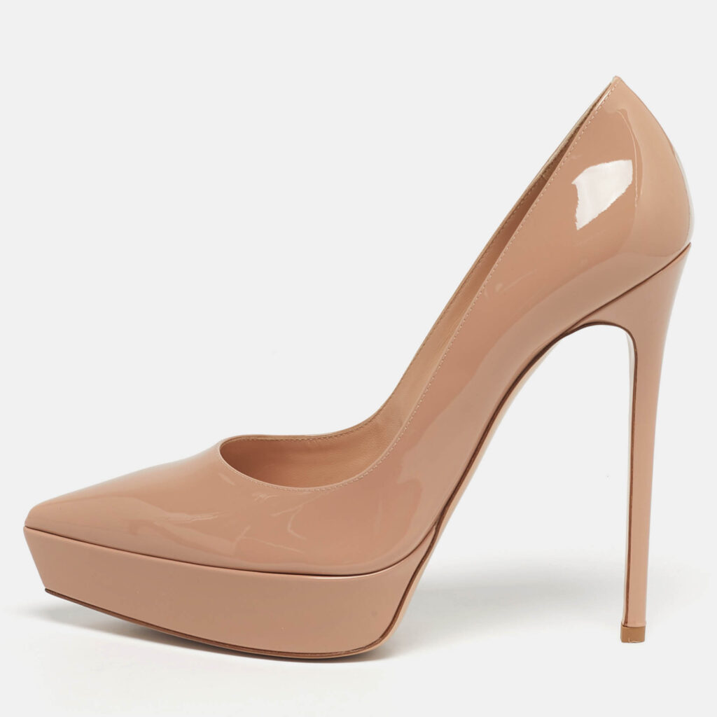 luxury-women-gianvito-rossi-new-shoes-p1241194-010-1.jpg Gianvito Rossi Beige Patent Leather Dasha Platform Pumps Size 42