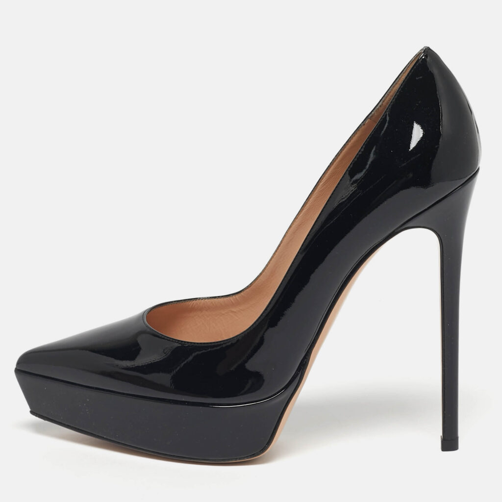 Gianvito Rossi Black Patent Leather Dasha Platform Pumps Size 41 Gianvito Rossi Black Patent Leather Dasha Platform Pumps Size 41