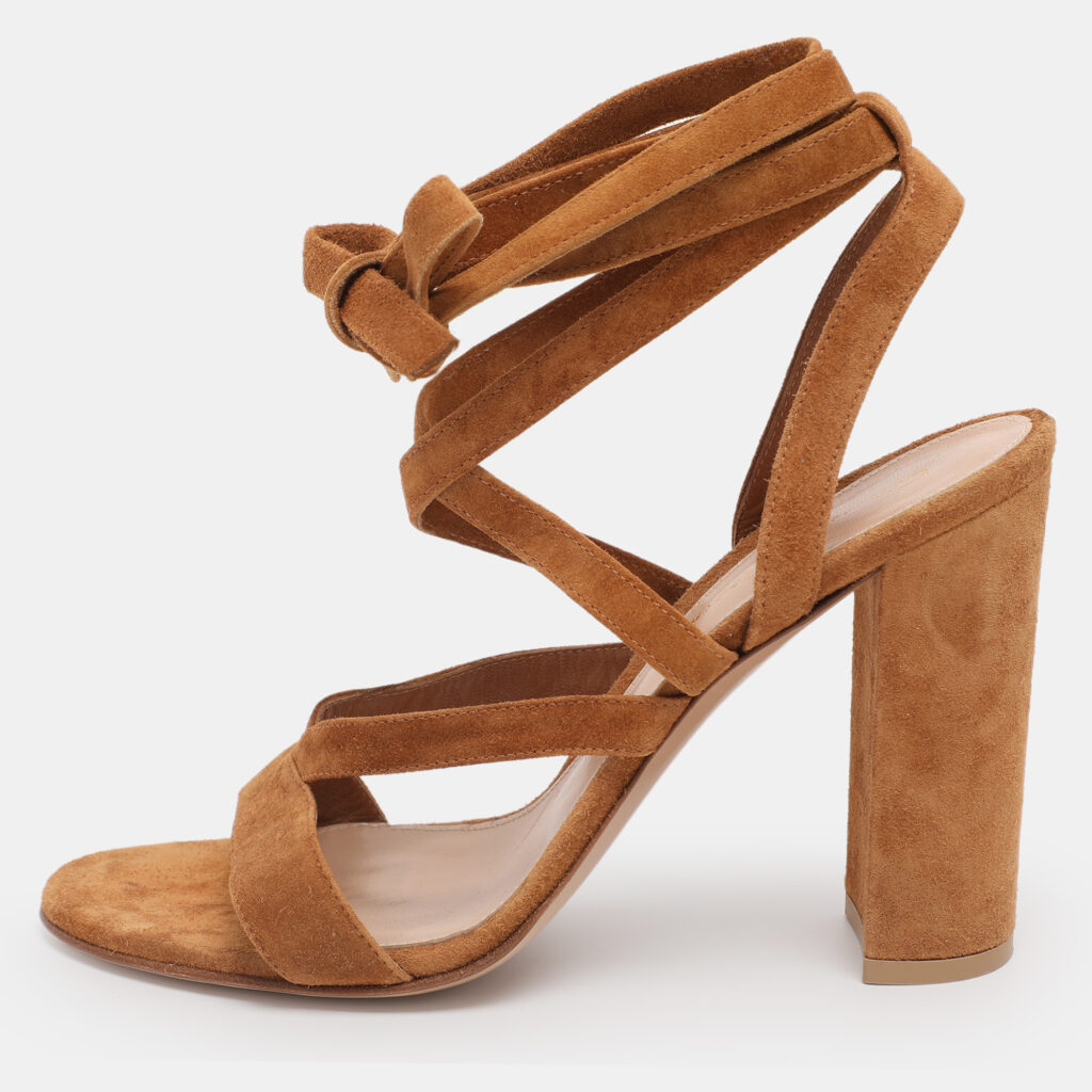 luxury-women-gianvito-rossi-used-shoes-p1225024-001-1.jpg Gianvito Rossi Brown Suede Ankle Strap Strappy Sandals Size 39