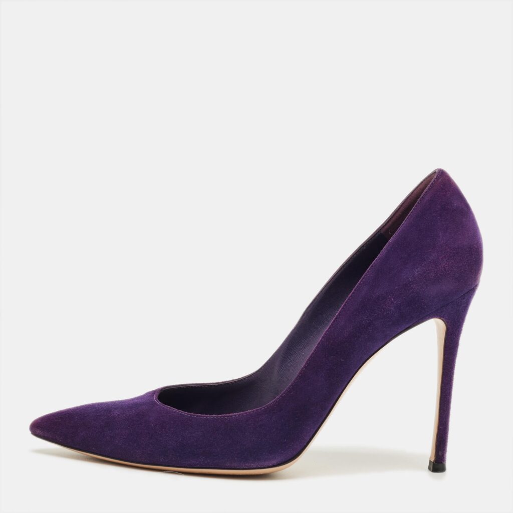 Gianvito Rossi Purple Suede Gianvito 105 Pumps Size 40.5