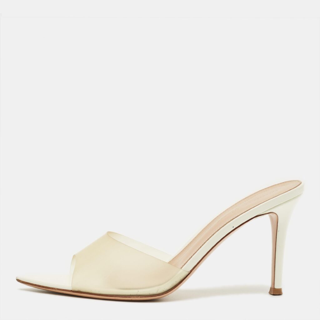 Gianvito Rossi Transparent PVC Elle Slide Sandals Size 38