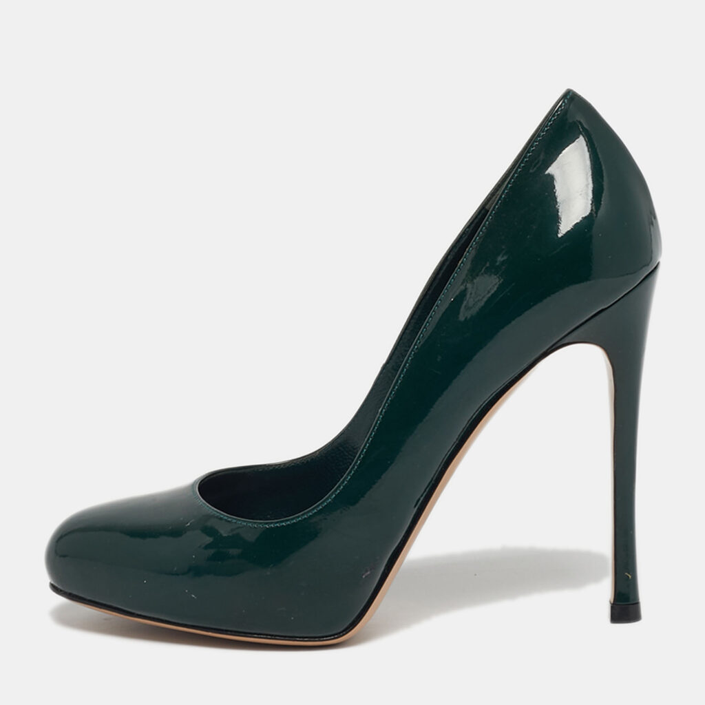 Gianvito Rossi Size 36 Dark Green Patent Leather Platform Pumps Gianvito Rossi Size 36 Dark Green Patent Leather Platform Pumps