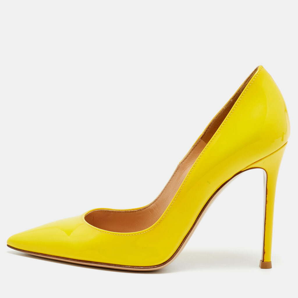 Gianvito Rossi Gianvito 85 Size 35 Yellow Patent Leather Pumps Gianvito Rossi Gianvito 85 Size 35 Yellow Patent Leather Pumps