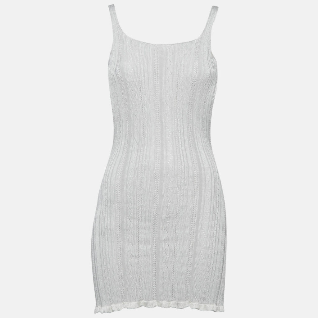 luxury-women-gimagaus-used-clothes-p1158304-007-1.jpg Gimaguas Light Grey Patterned Knit Sleeveless Mini Dress S