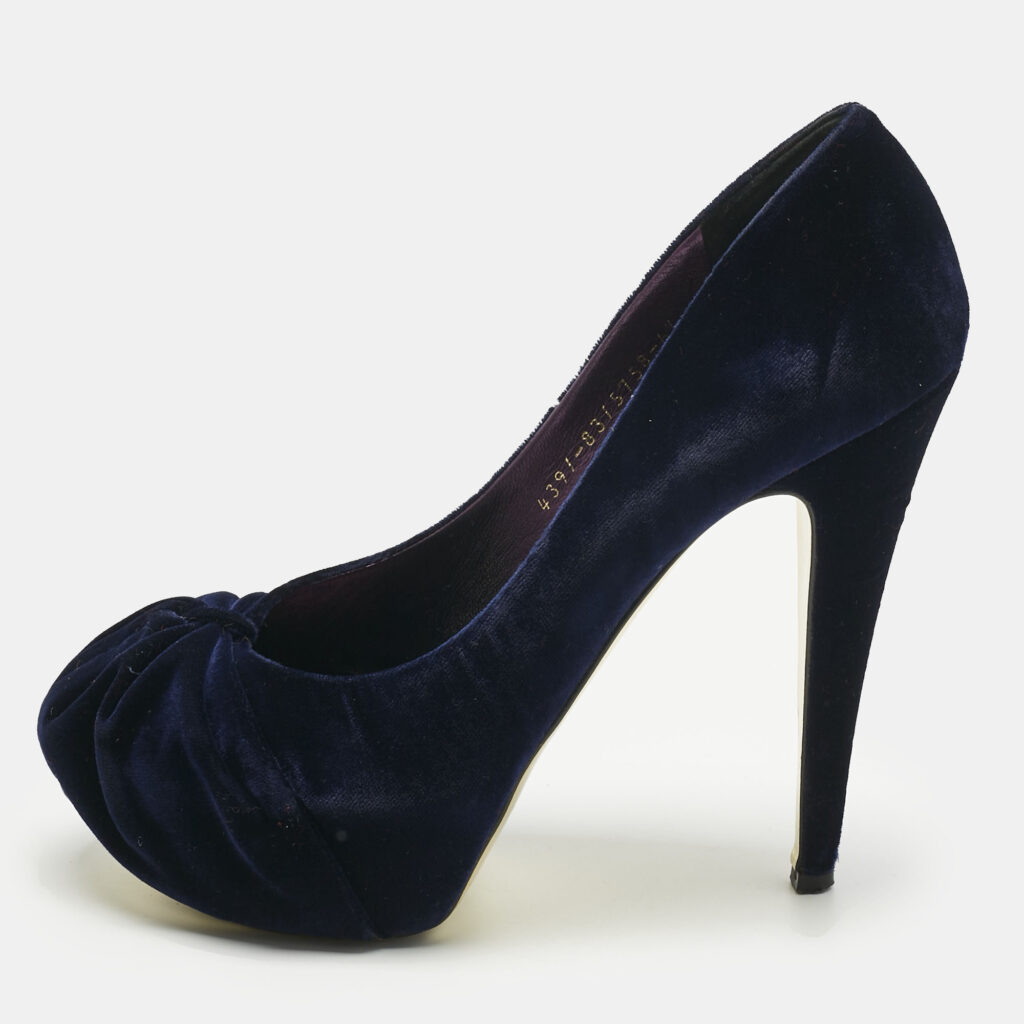 Gina Purple Velvet Claire Platform Pumps Size 39.5 Gina Purple Velvet Claire Platform Pumps Size 39.5