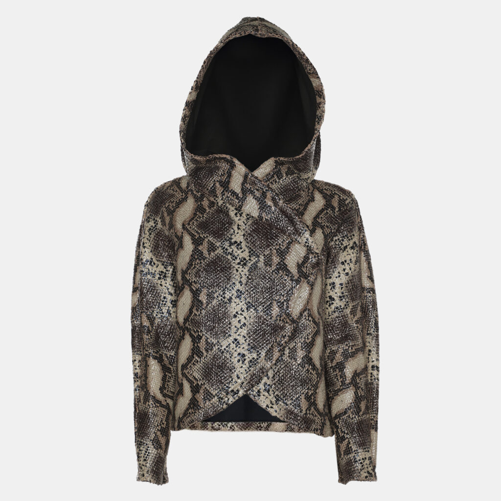 Giorgio Armani Multicolor Faux Python Hoodie Jacket S Giorgio Armani Multicolor Faux Python Hoodie Jacket S