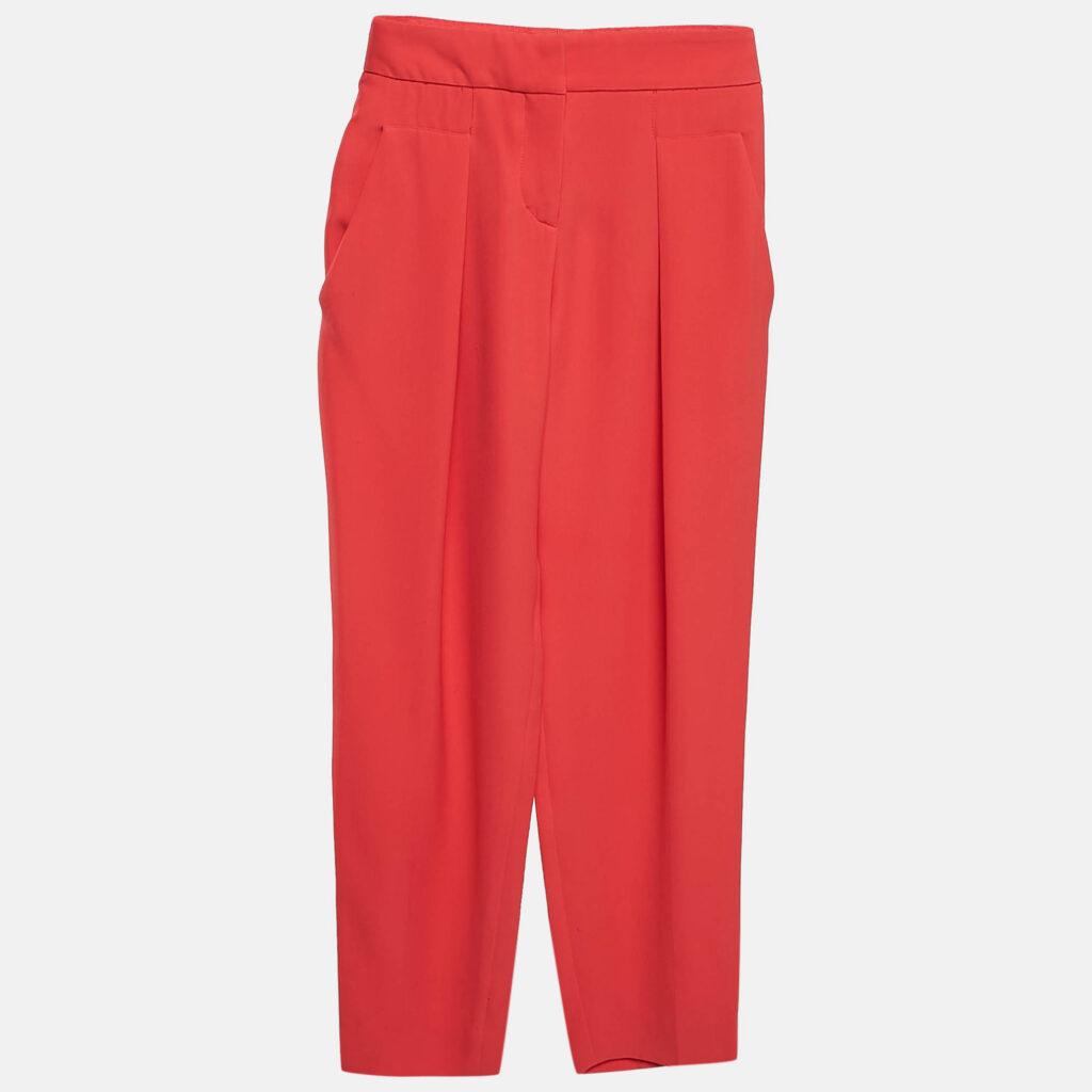 Giorgio Armani Pink Silk Pleated Trousers S Giorgio Armani Pink Silk Pleated Trousers S