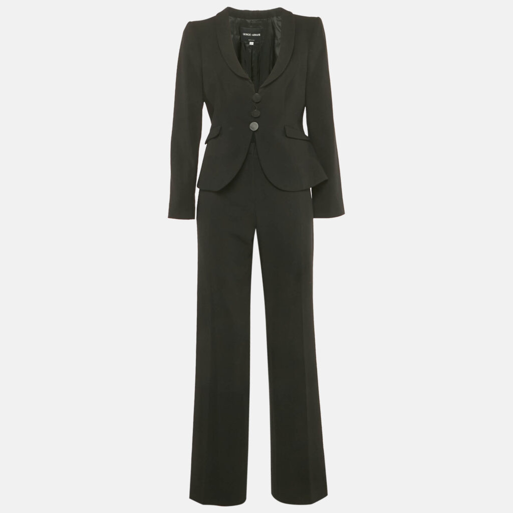 Giorgio Armani Black Wool Single Breasted Suit M Giorgio Armani Black Wool Single Breasted Suit M