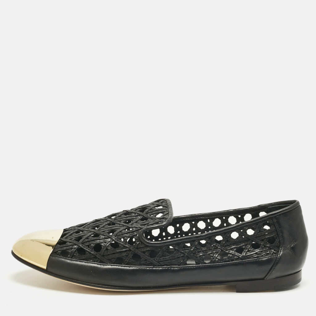 luxury-women-giuseppe-zanotti-new-shoes-p1220793-010-1.jpg Giuseppe Zanotti Black Leather Cap Toe Smoking Slippers Size 41