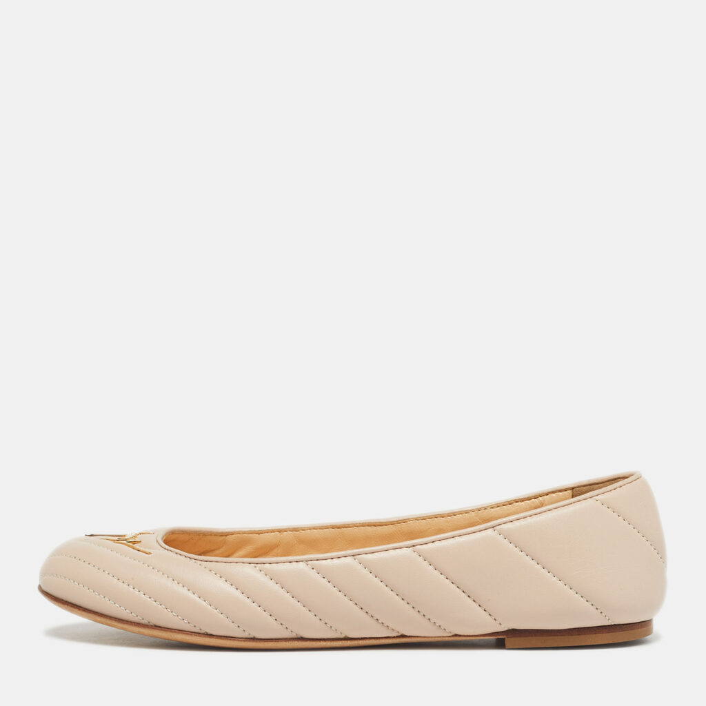 Giuseppe Zanotti Pink Quilted Leather Ballet Flats Size 40 Giuseppe Zanotti Pink Quilted Leather Ballet Flats Size 40