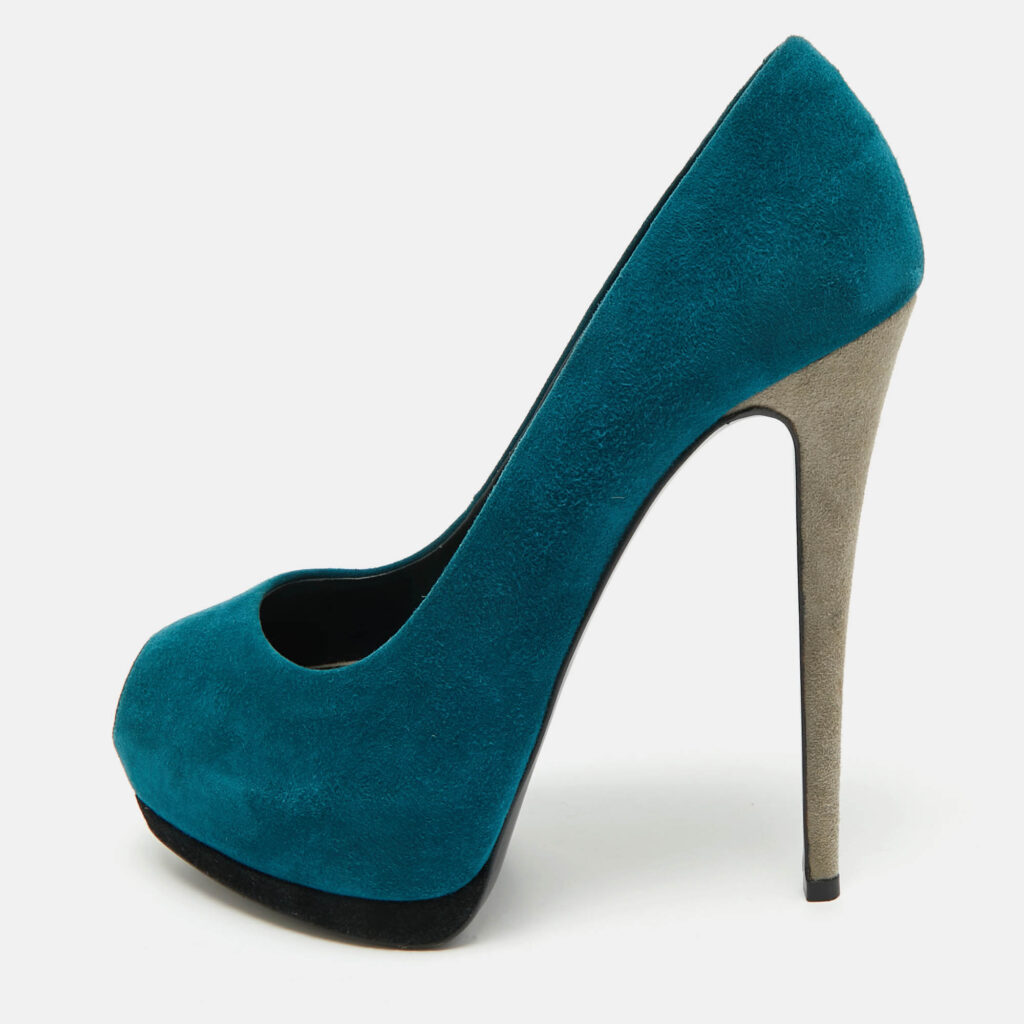 Giuseppe Zanotti Tricolor Suede Nana Peep Toe Platform Pumps Size 39.5 Giuseppe Zanotti Tricolor Suede Nana Peep Toe Platform Pumps Size 39.5