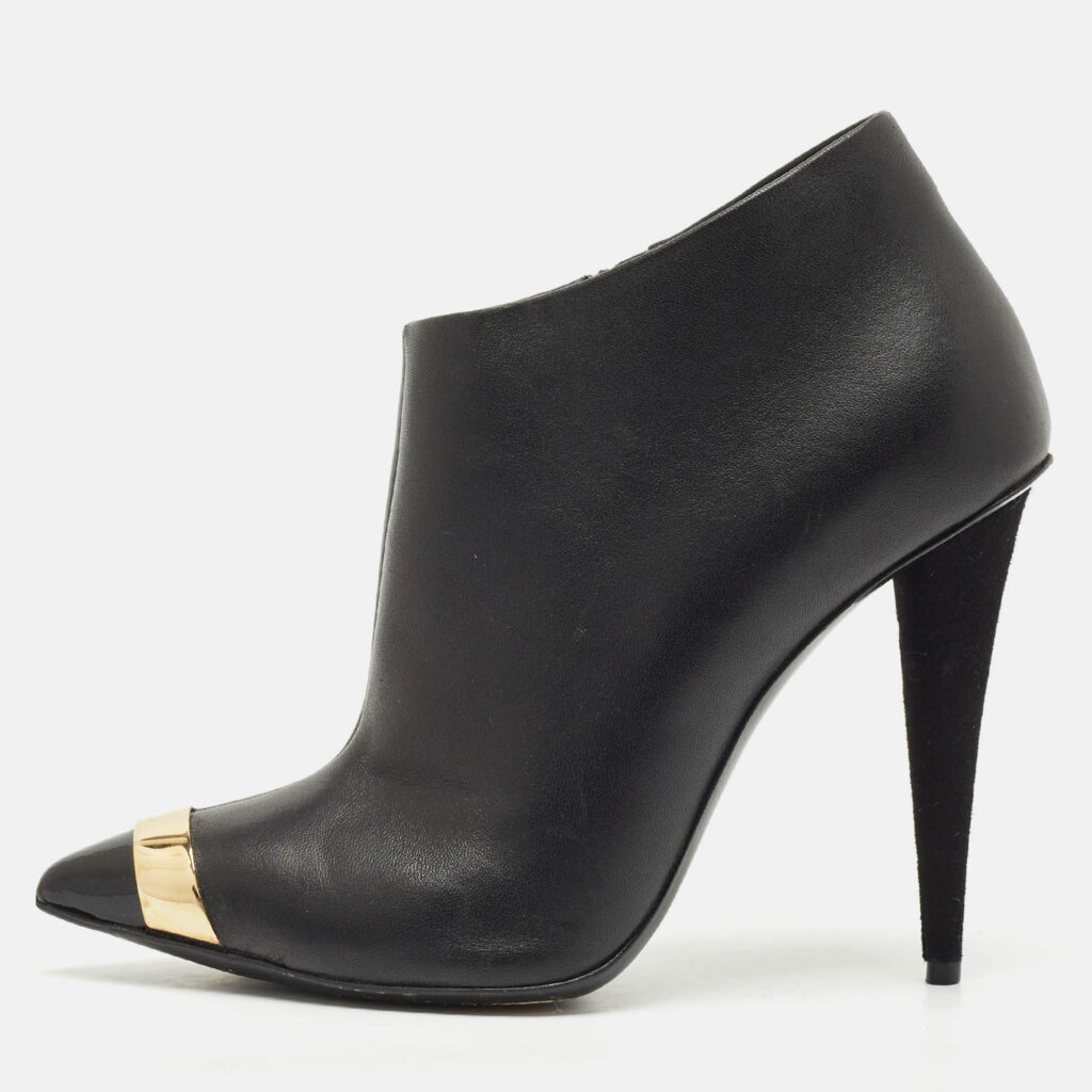 Giuseppe Zanotti Black Leather Ankle Booties Size 36 Giuseppe Zanotti Black Leather Ankle Booties Size 36