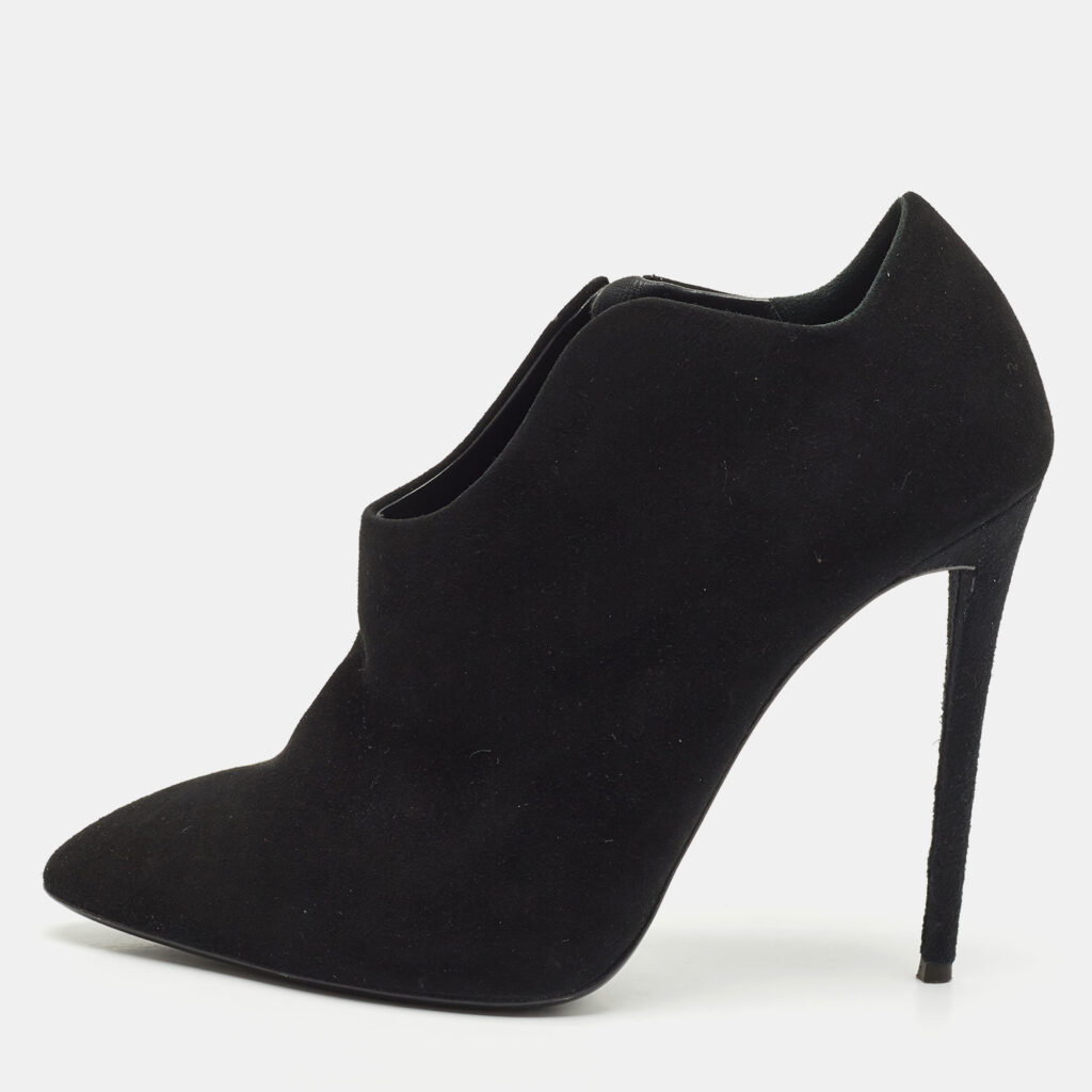 Giuseppe Zanotti Black Suede Pointed Toe Booties Size 36 Giuseppe Zanotti Black Suede Pointed Toe Booties Size 36