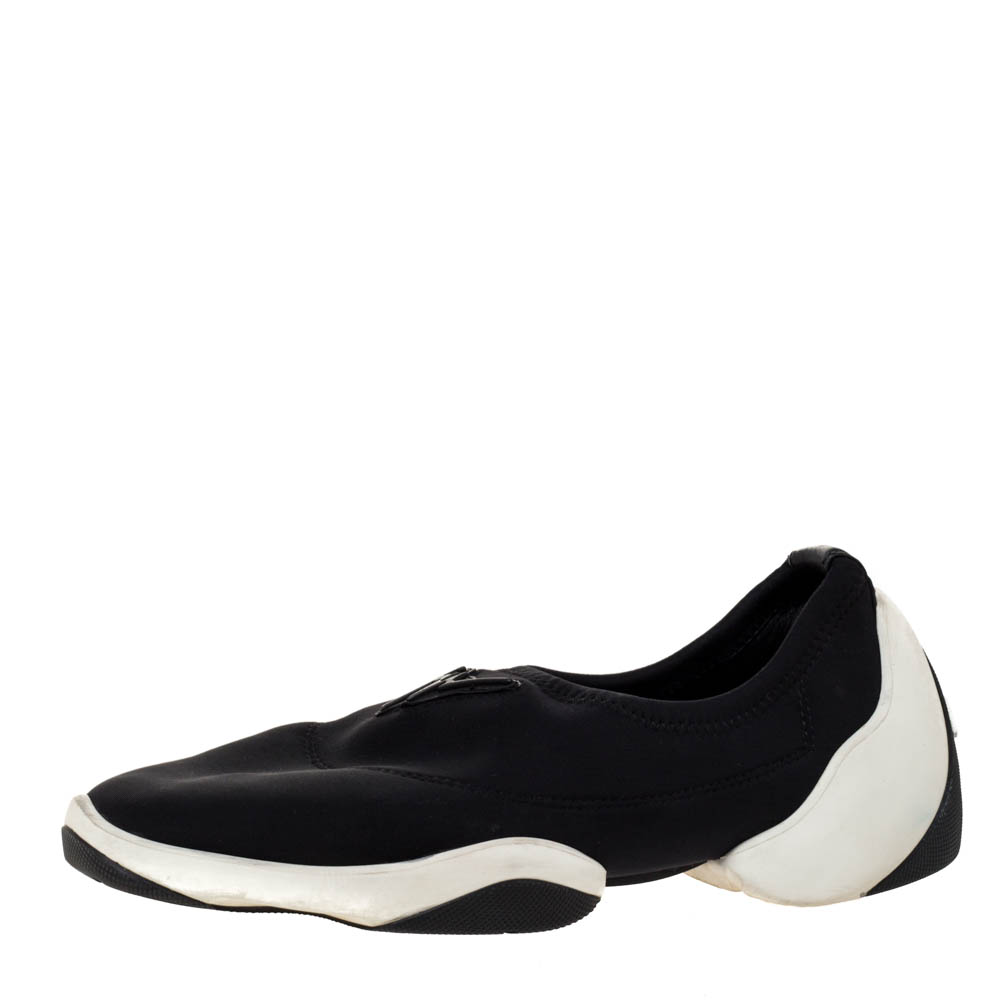 Giuseppe Zanotti Black Neoprene Light Jump Sneakers Size 35.5