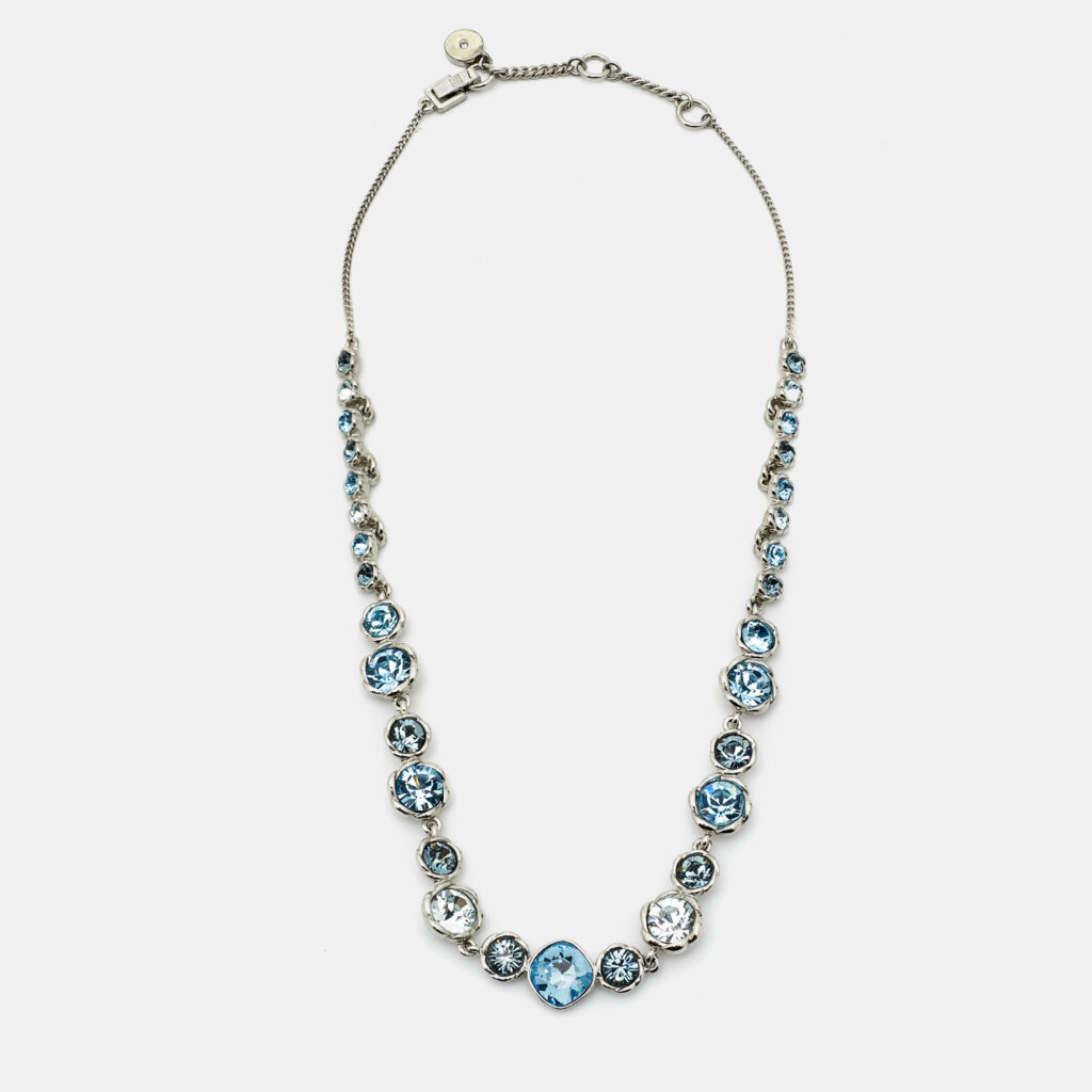 Givenchy Crystals Silver Tone Necklace