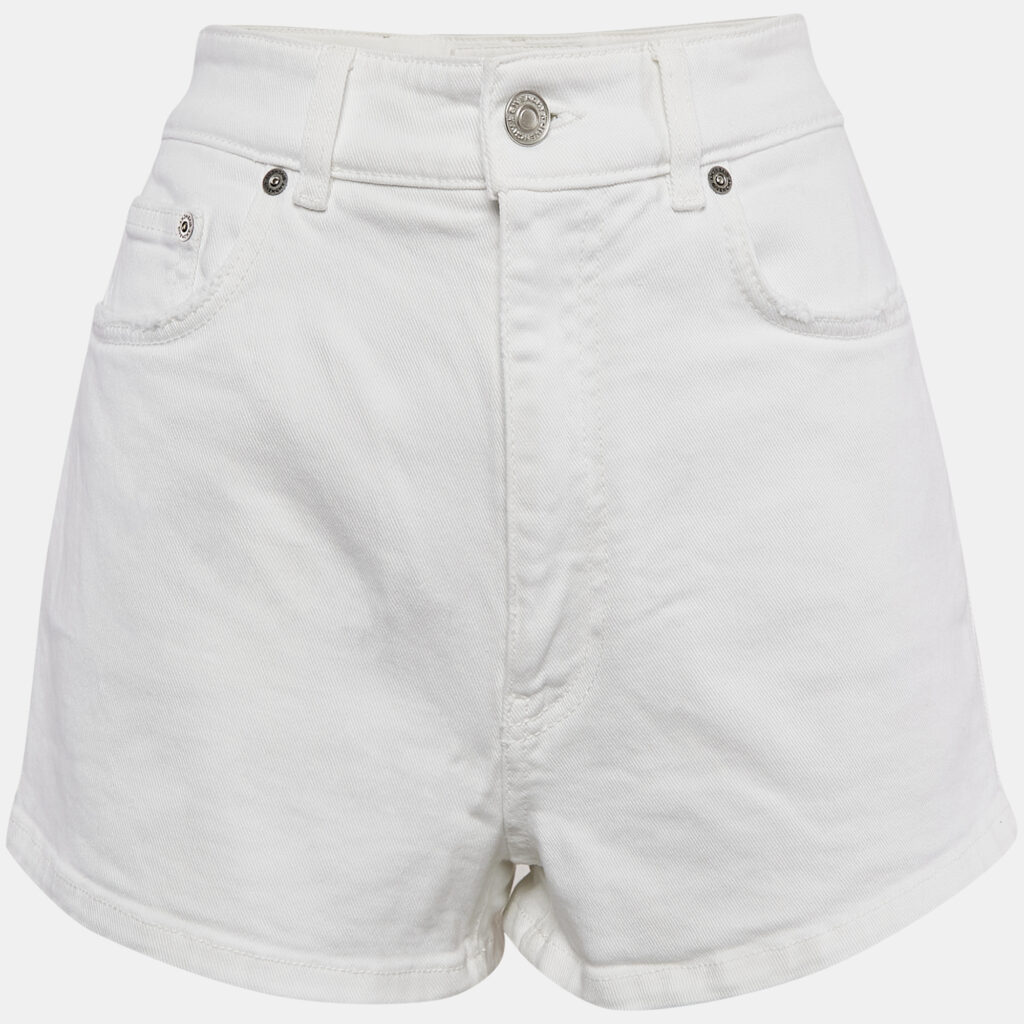 Givenchy White Denim Distress Pocket Detail Shorts L Givenchy White Denim Distress Pocket Detail Shorts L