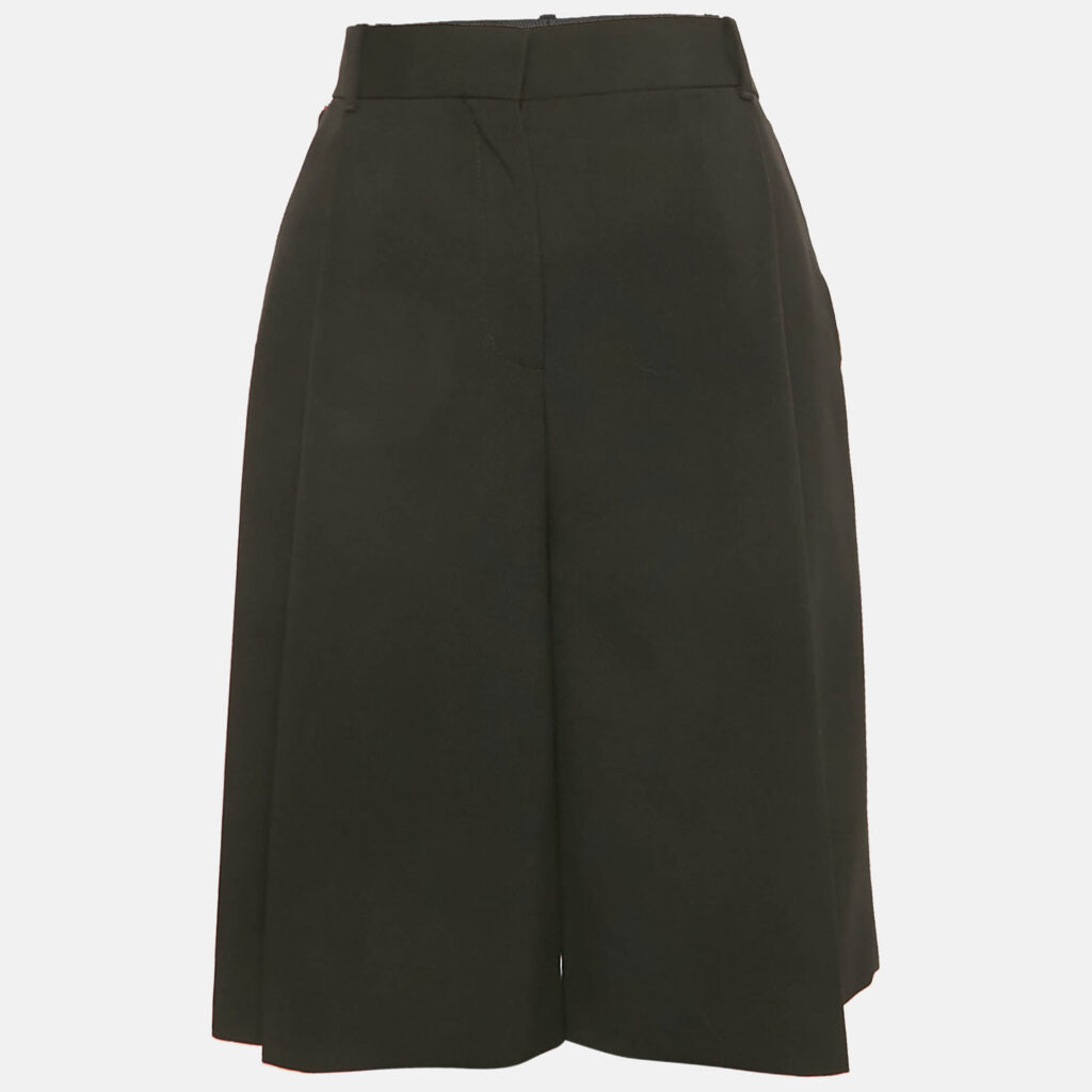Givenchy Black Velvet Trim Gabardine Shorts L Givenchy Black Velvet Trim Gabardine Shorts L
