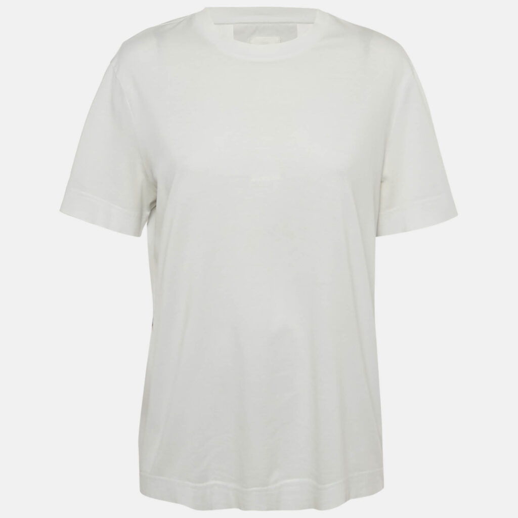 luxury-women-givenchy-used-clothes-p1235087-006.jpg Givenchy White Printed Jersey Crewneck T-Shirt M
