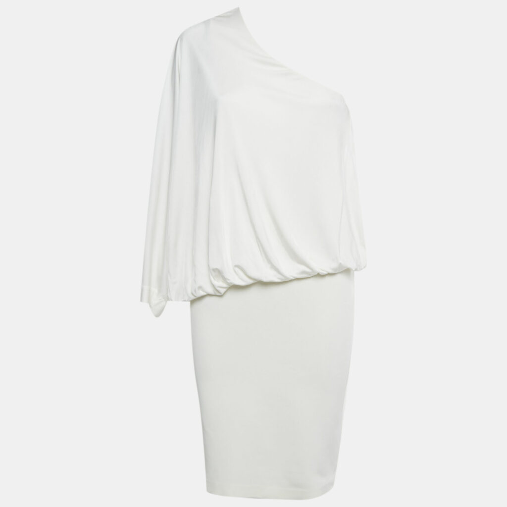 Givenchy White Jersey One Shoulder Short Dress M Givenchy White Jersey One Shoulder Short Dress M