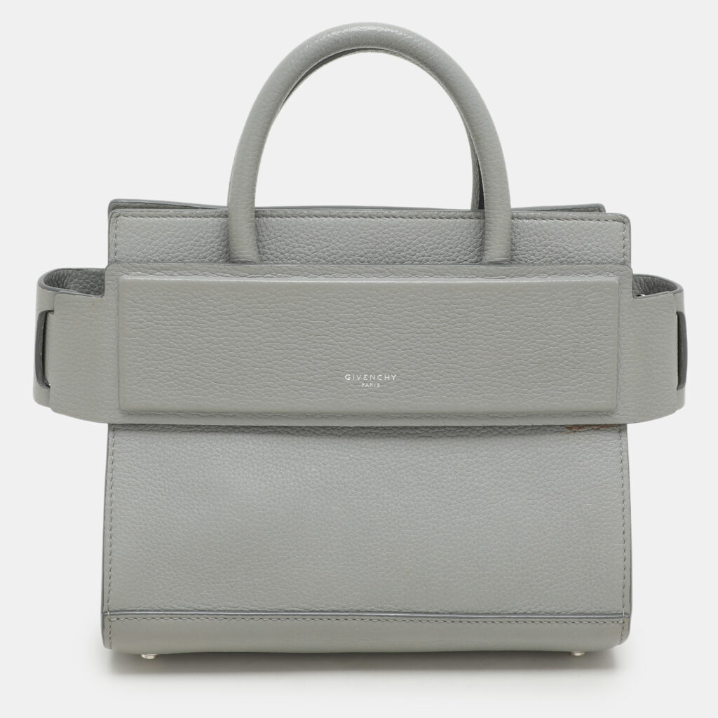 Givenchy Grey Leather Mini Horizon Top Handle Bag