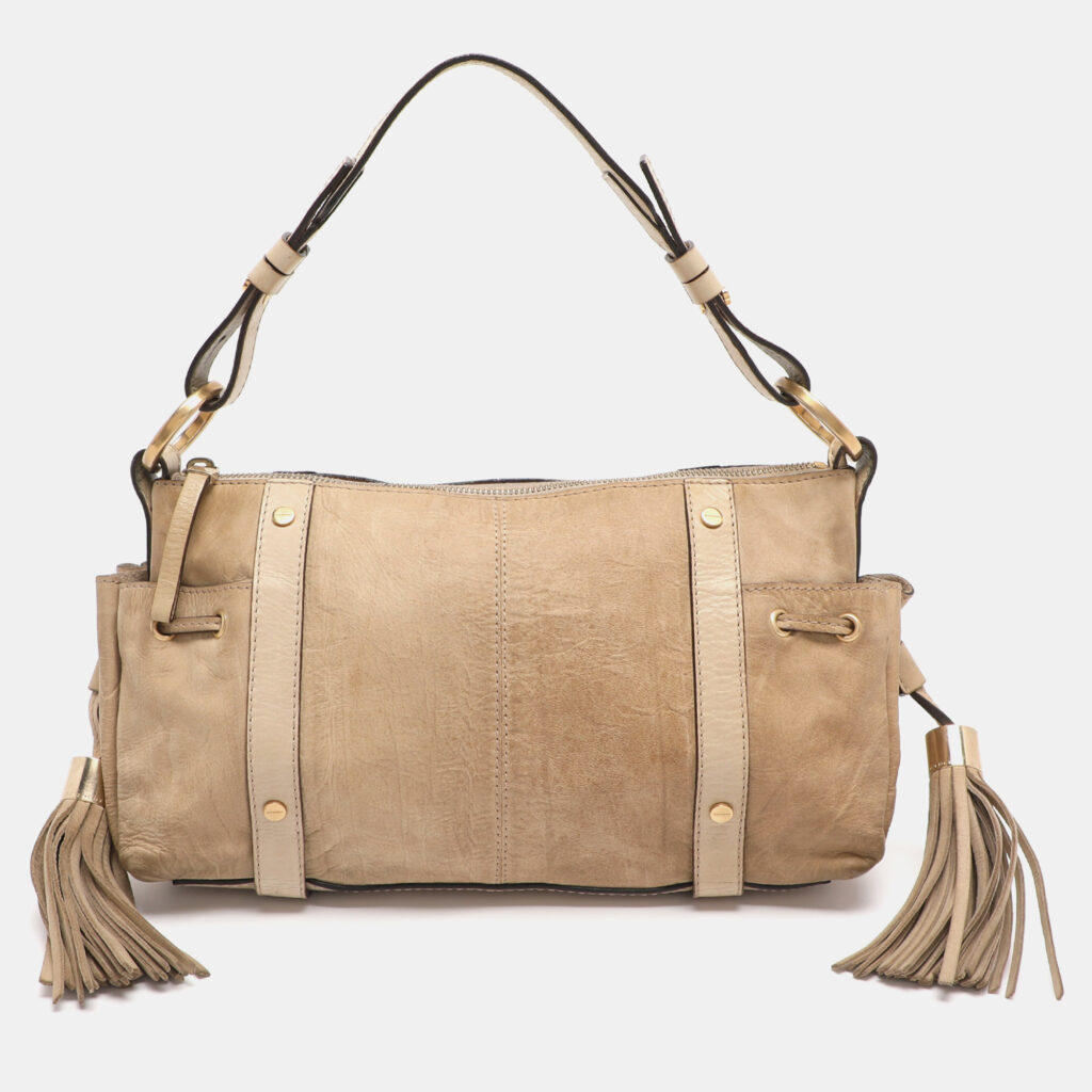 Givenchy Beige Leather Tassel Shoulder Bag