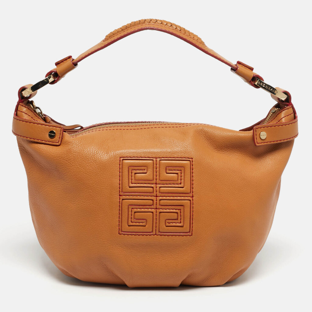 Givenchy Tan Leather Greca Logo Hobo Givenchy Tan Leather Greca Logo Hobo